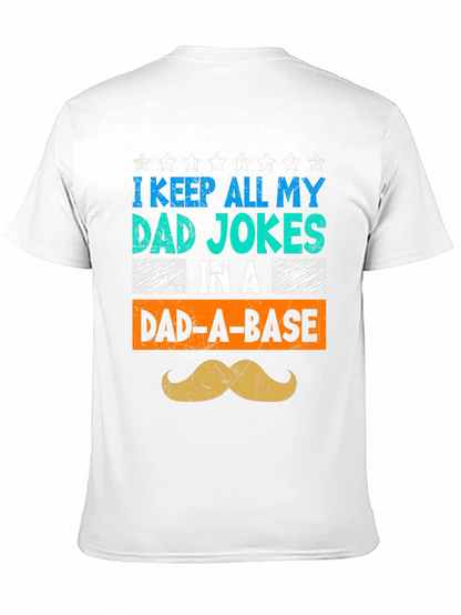 Camiseta Negra Humorística para Papá - Dad-A-Base