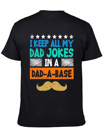 Camiseta Negra Humorística para Papá - Dad-A-Base