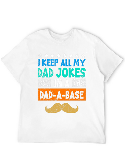 Camiseta Negra Humorística para Papá - Dad-A-Base