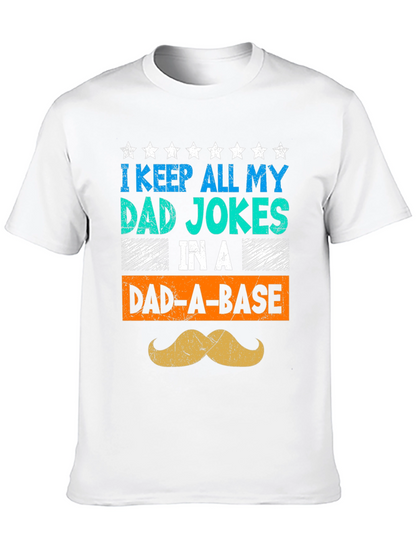 Camiseta Negra Humorística para Papá - Dad-A-Base