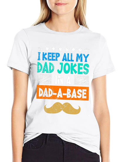 Camiseta Negra Humorística para Papá - Dad-A-Base