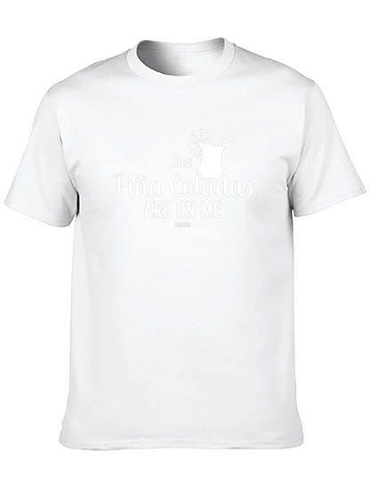 Camiseta Negra Piña Coladas On Me Divertida y Cómoda