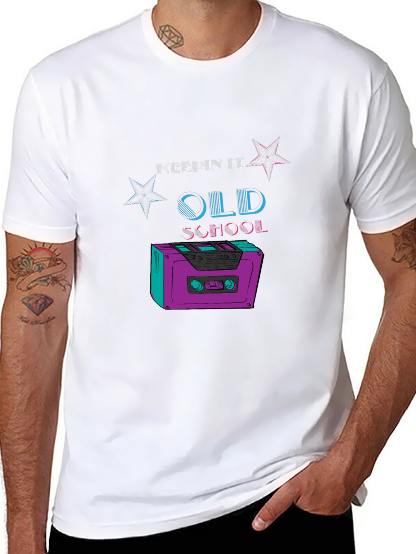 Camiseta Negra Retro Old School