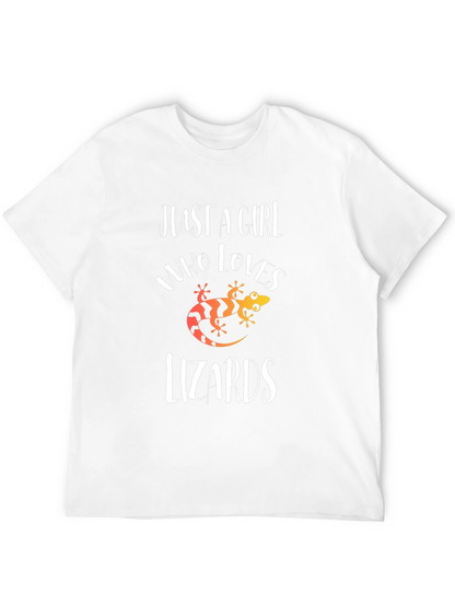 Camiseta Negra Amo las Lagartijas para Mujer