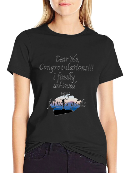Camiseta Negra: ¡Metas de Fitness Alcanzadas!
