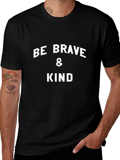 Camiseta Negra: Sé Valiente y Amable