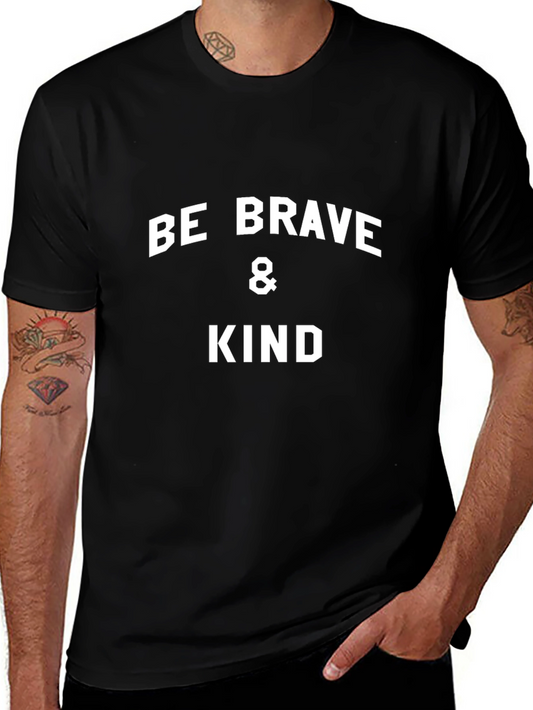 Camiseta Negra: Sé Valiente y Amable