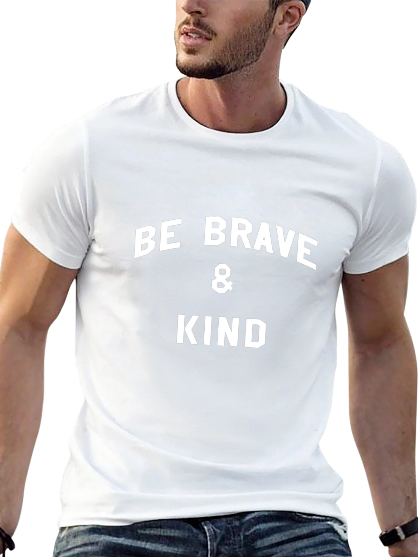 Camiseta Negra: Sé Valiente y Amable