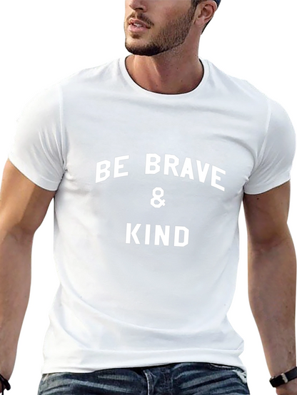 Camiseta Negra: Sé Valiente y Amable