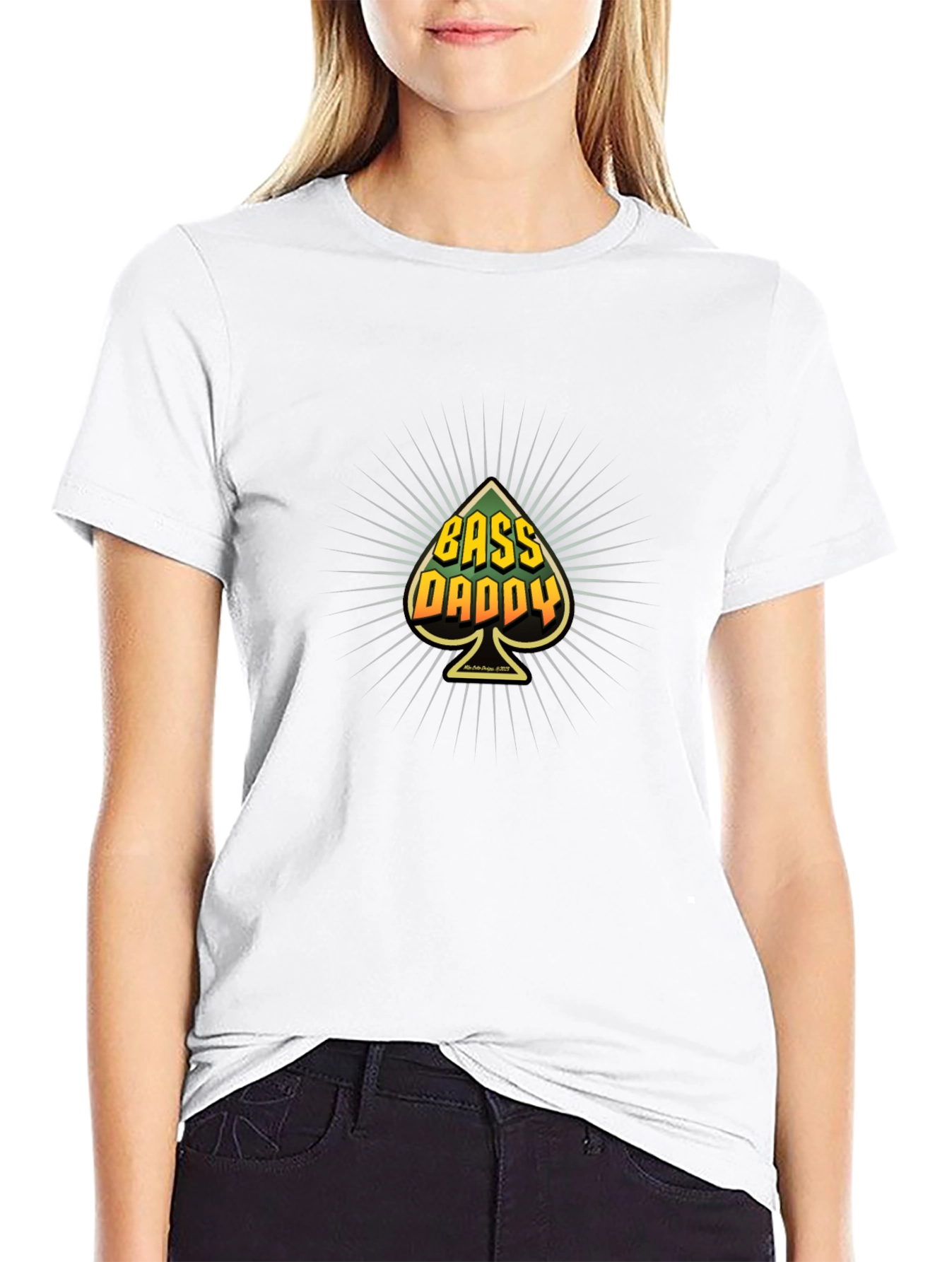 Camiseta Negra Bass Daddy Diseño Original