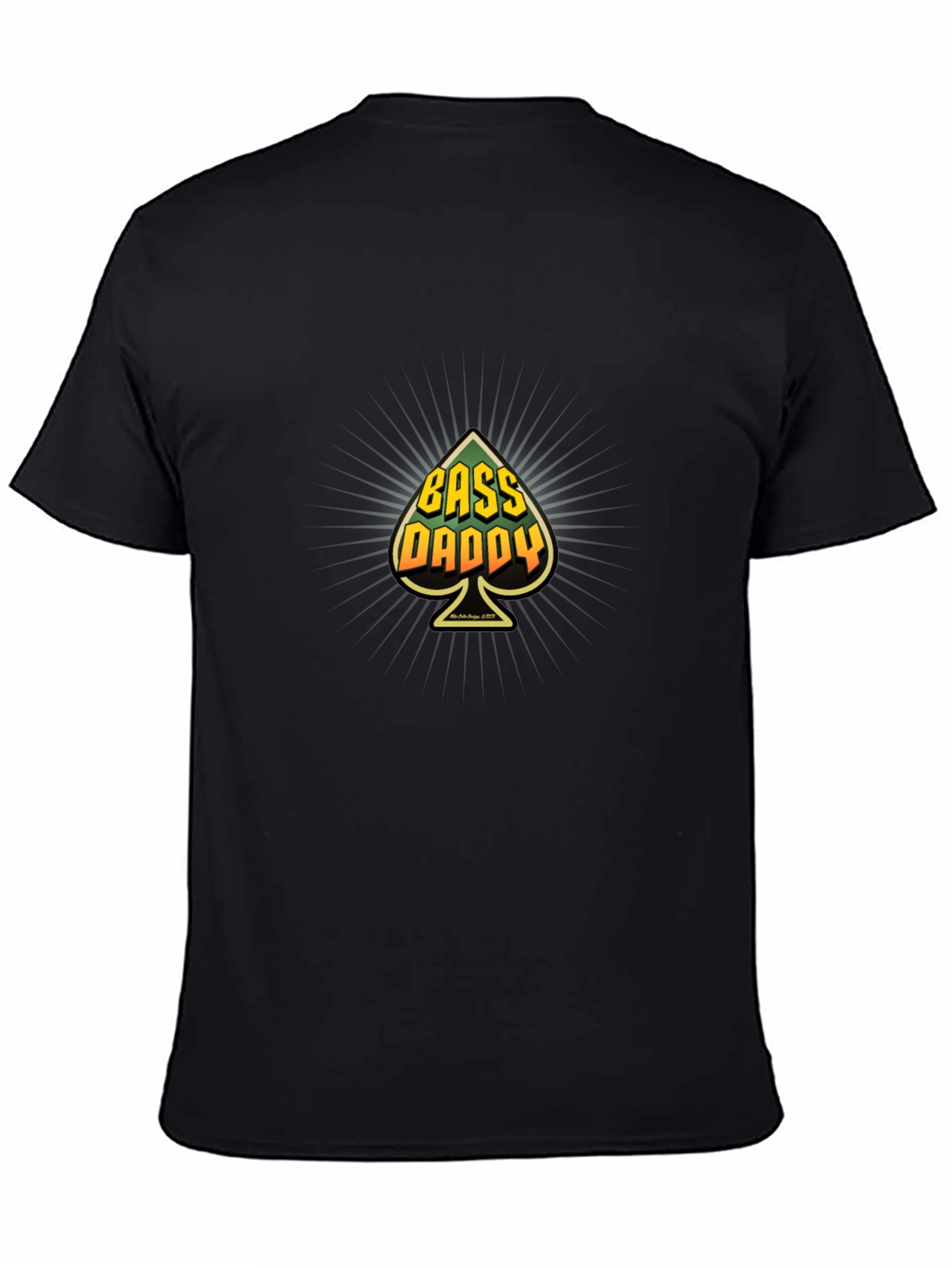 Camiseta Negra Bass Daddy Diseño Original