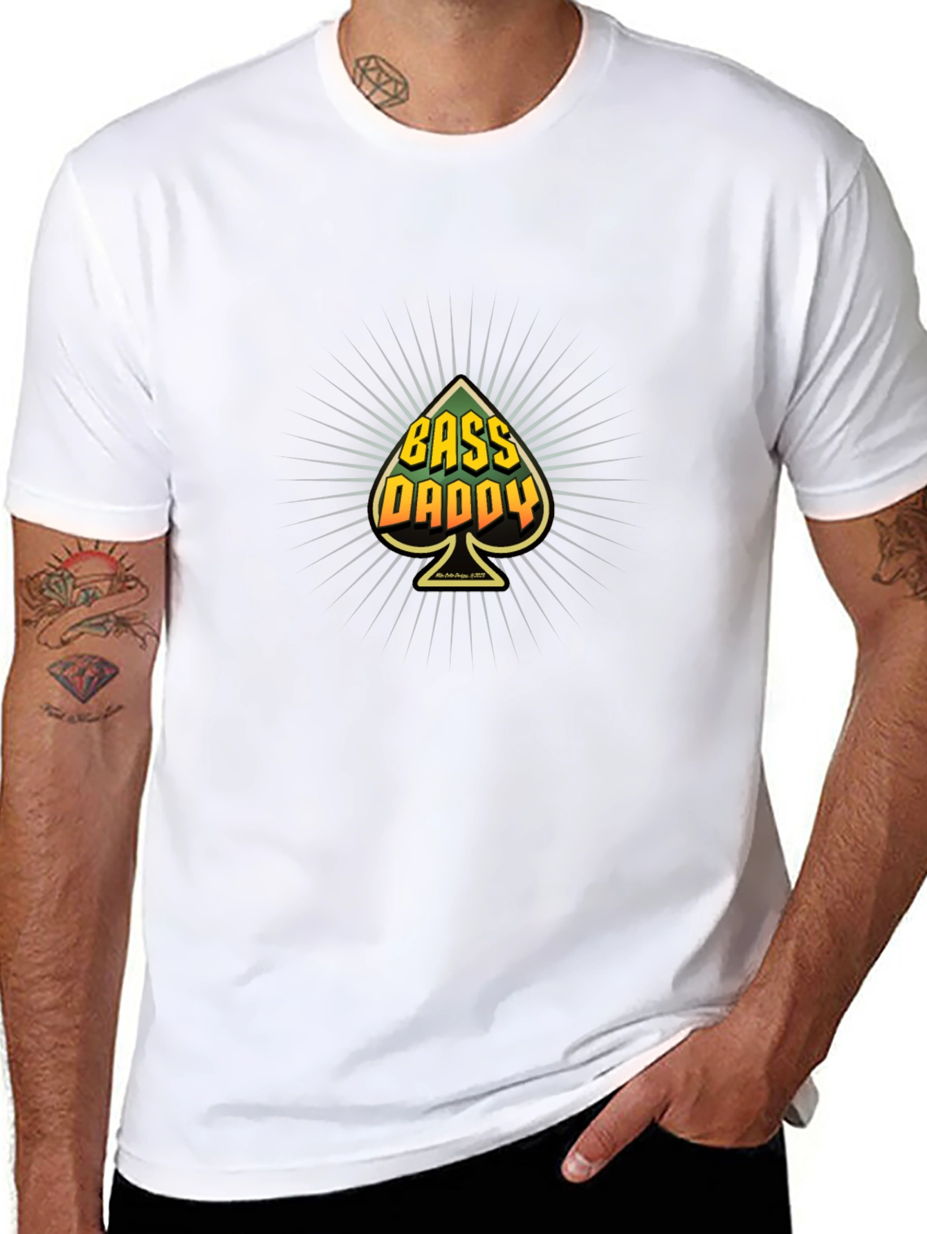 Camiseta Negra Bass Daddy Diseño Original