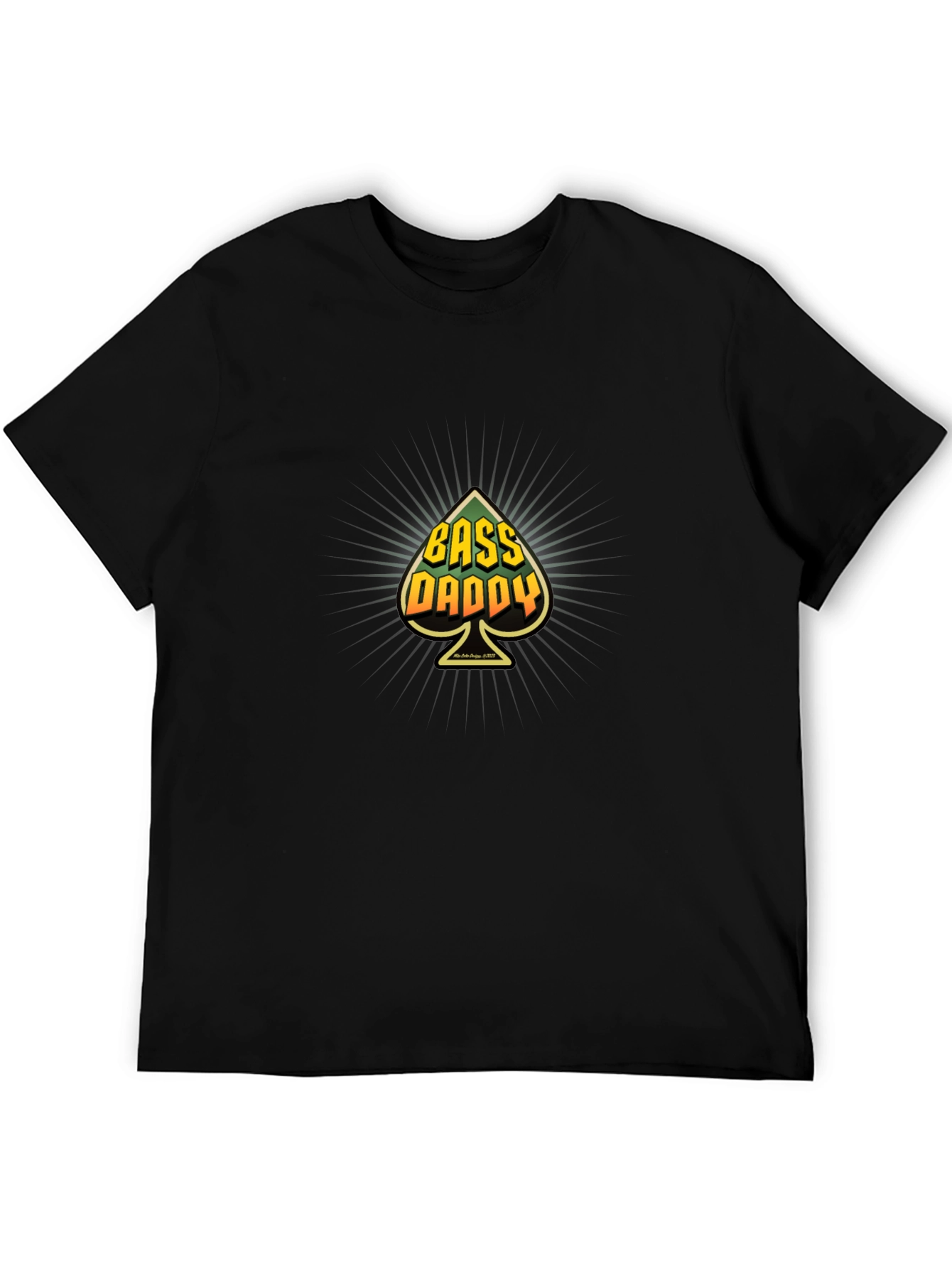 Camiseta Negra Bass Daddy Diseño Original