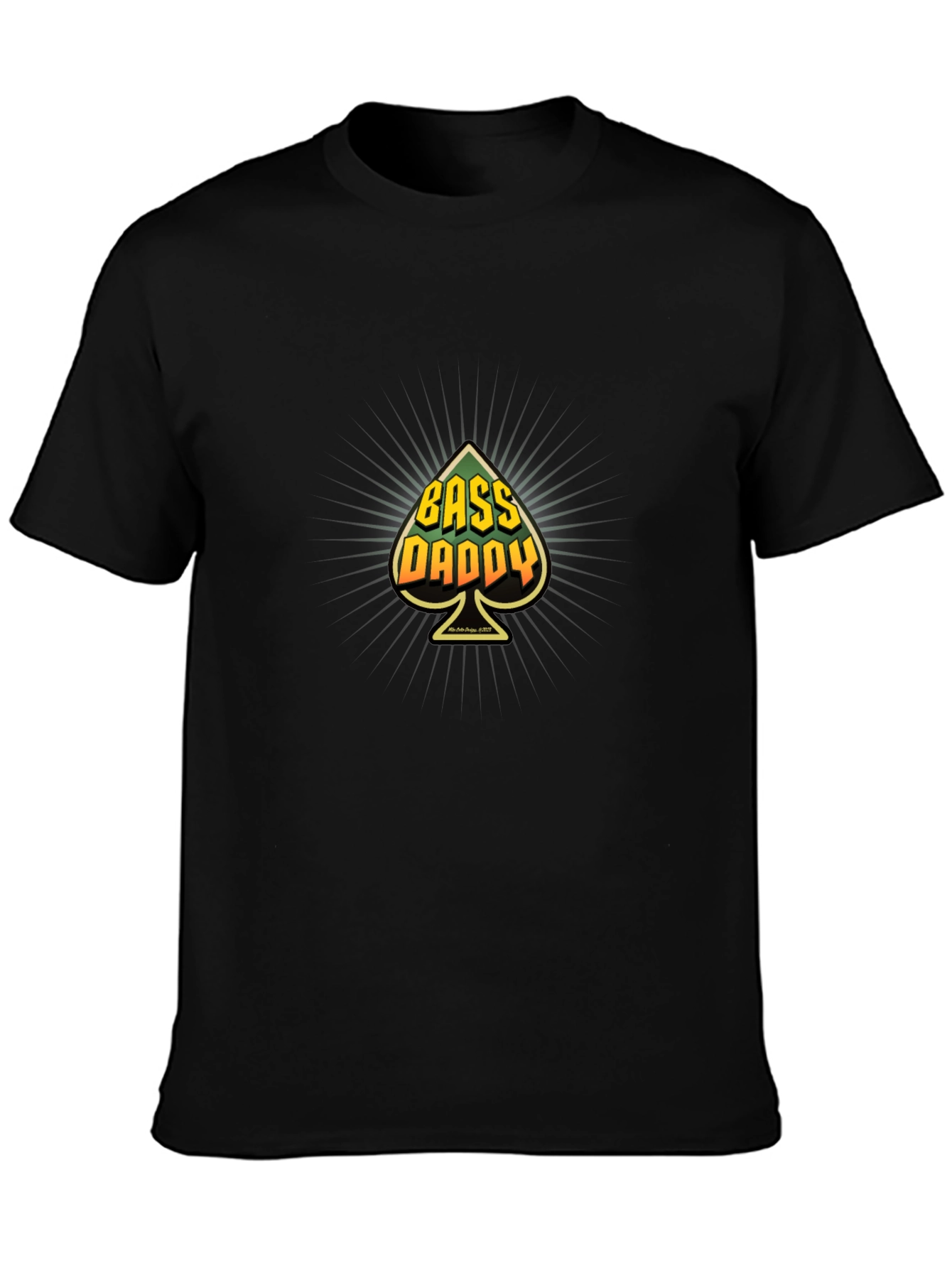 Camiseta Negra Bass Daddy Diseño Original