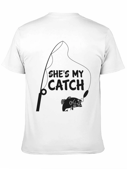 Camiseta Negra: Shes My Catch Pesca