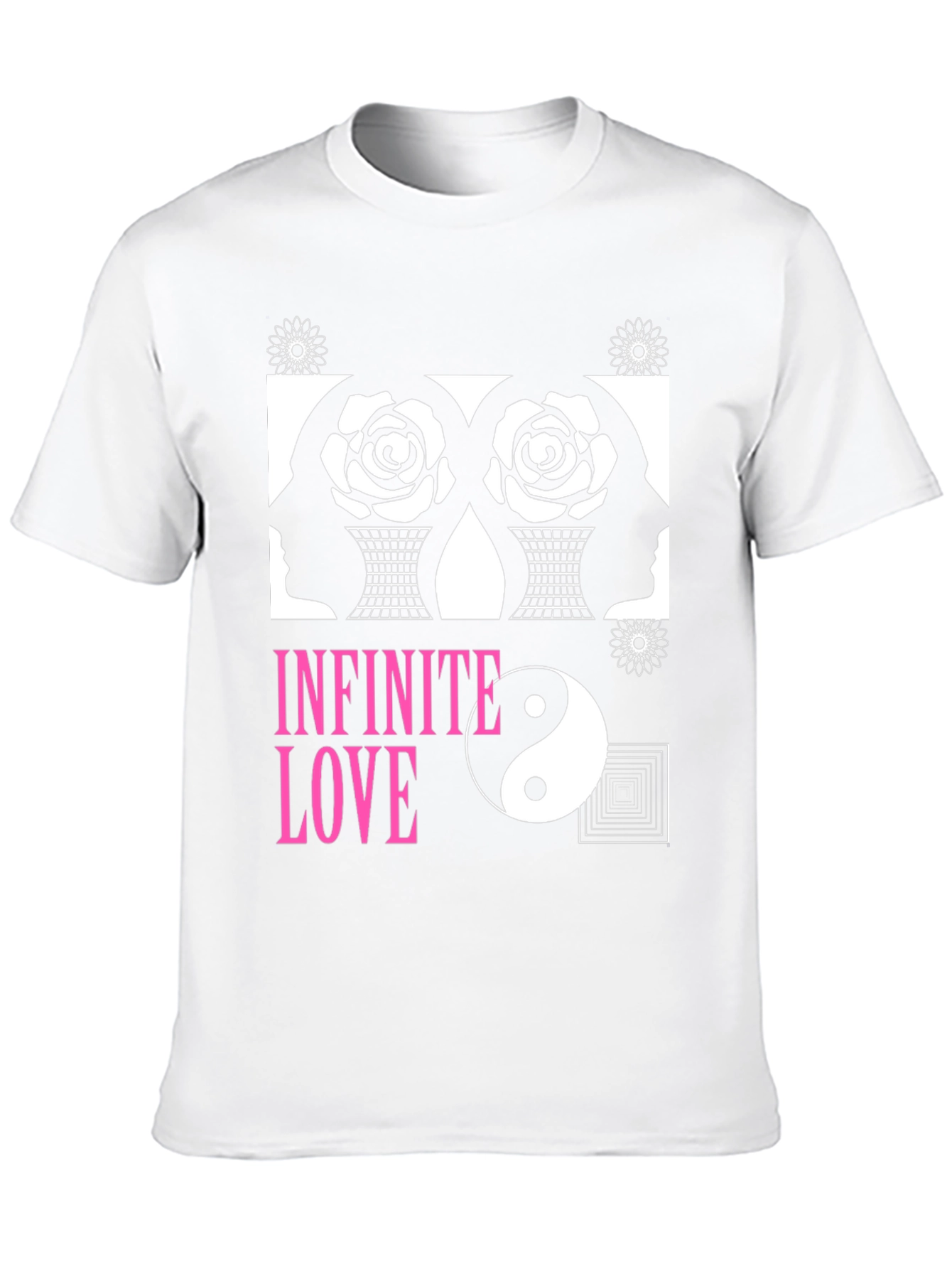 Camiseta Negra Amor Infinito Diseño Yin Yang
