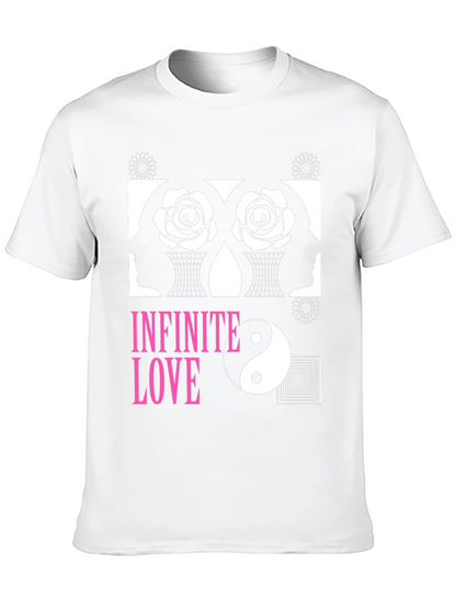 Camiseta Negra Amor Infinito Diseño Yin Yang
