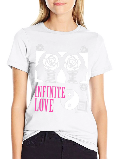 Camiseta Negra Amor Infinito Diseño Yin Yang