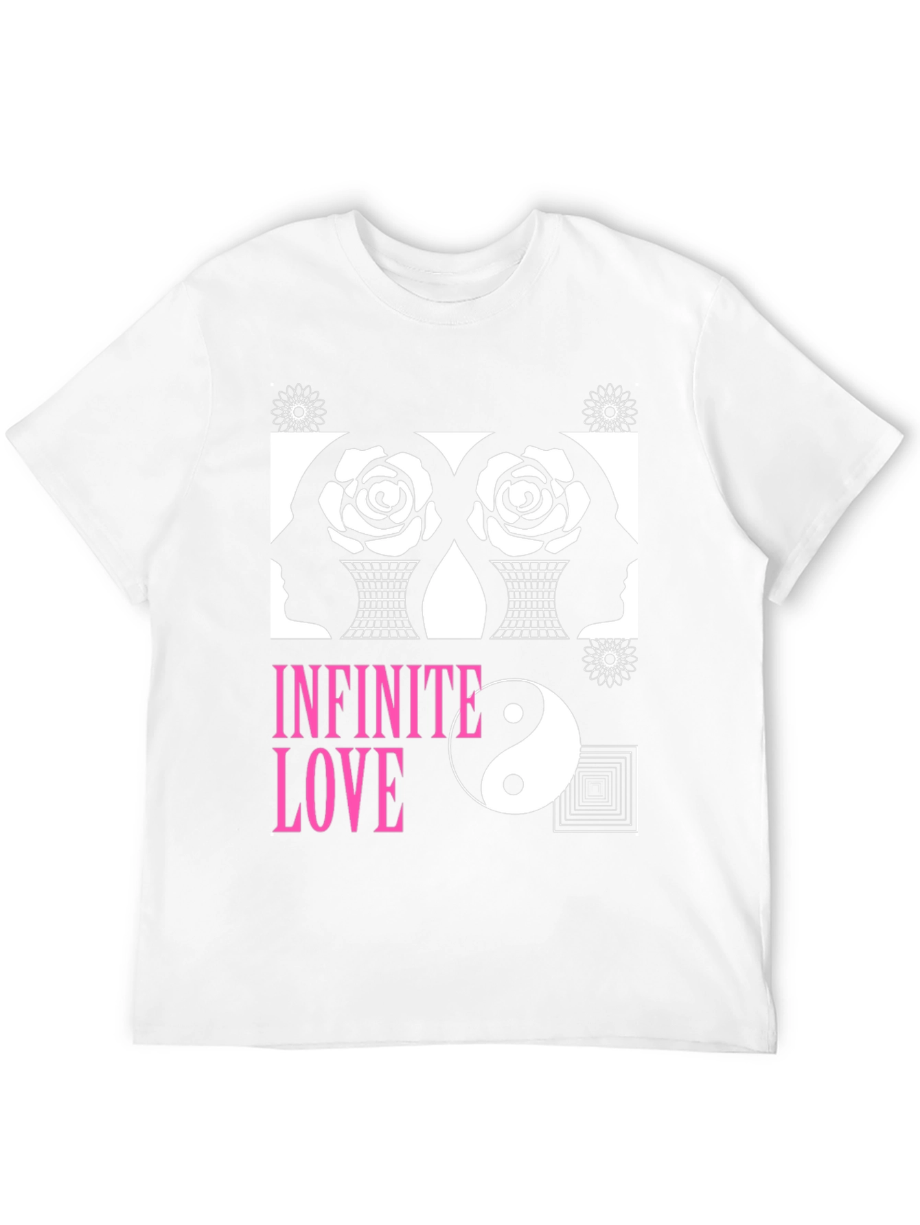 Camiseta Negra Amor Infinito Diseño Yin Yang