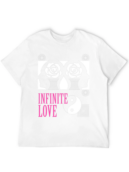 Camiseta Negra Amor Infinito Diseño Yin Yang