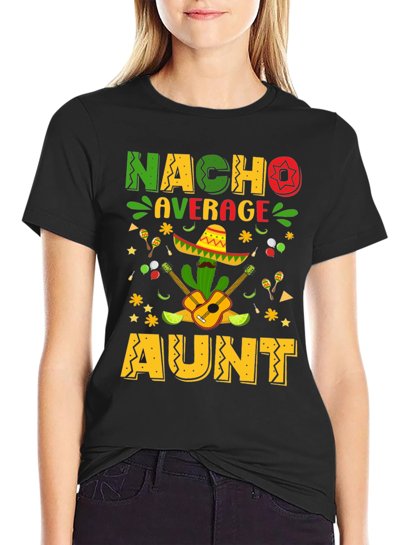 Camiseta Nacho Average Aunt - Fiesta Mexicana