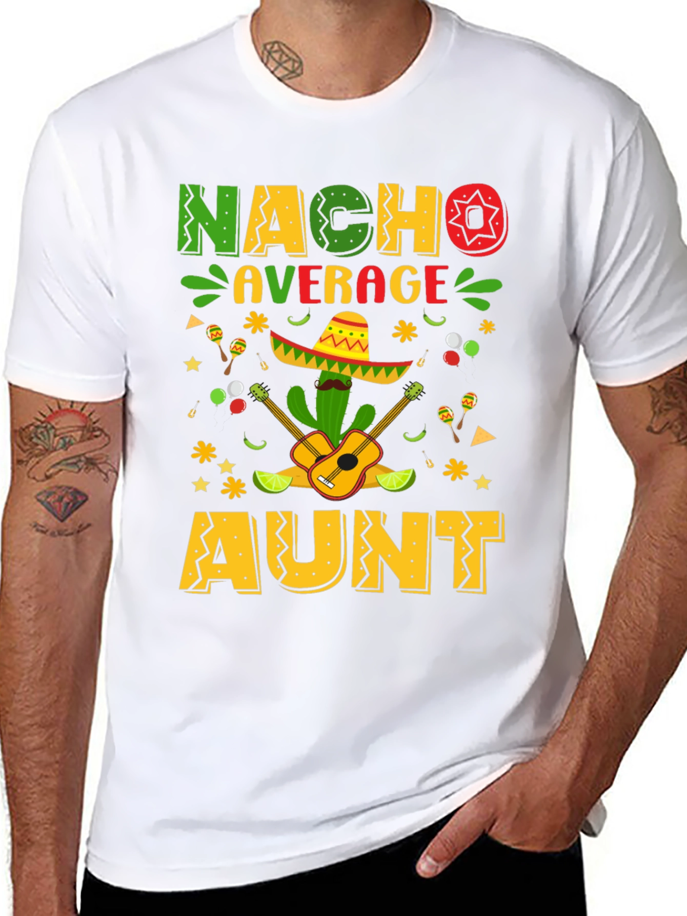 Camiseta Nacho Average Aunt - Fiesta Mexicana