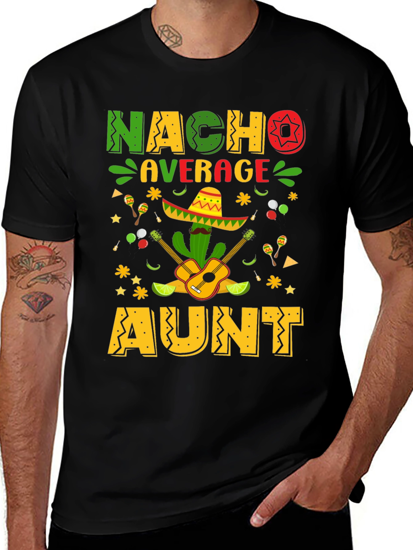 Camiseta Nacho Average Aunt - Fiesta Mexicana