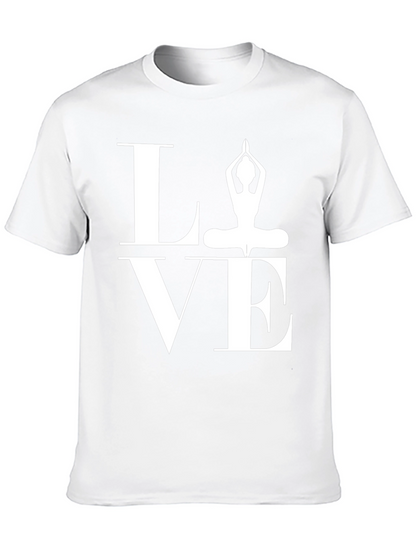Camiseta Negra LOVE Yoga para Hombre