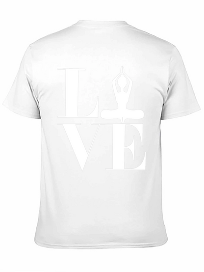 Camiseta Negra LOVE Yoga para Hombre