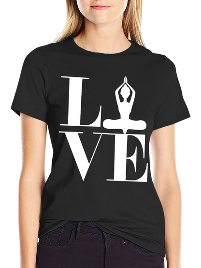 Camiseta Negra LOVE Yoga para Hombre