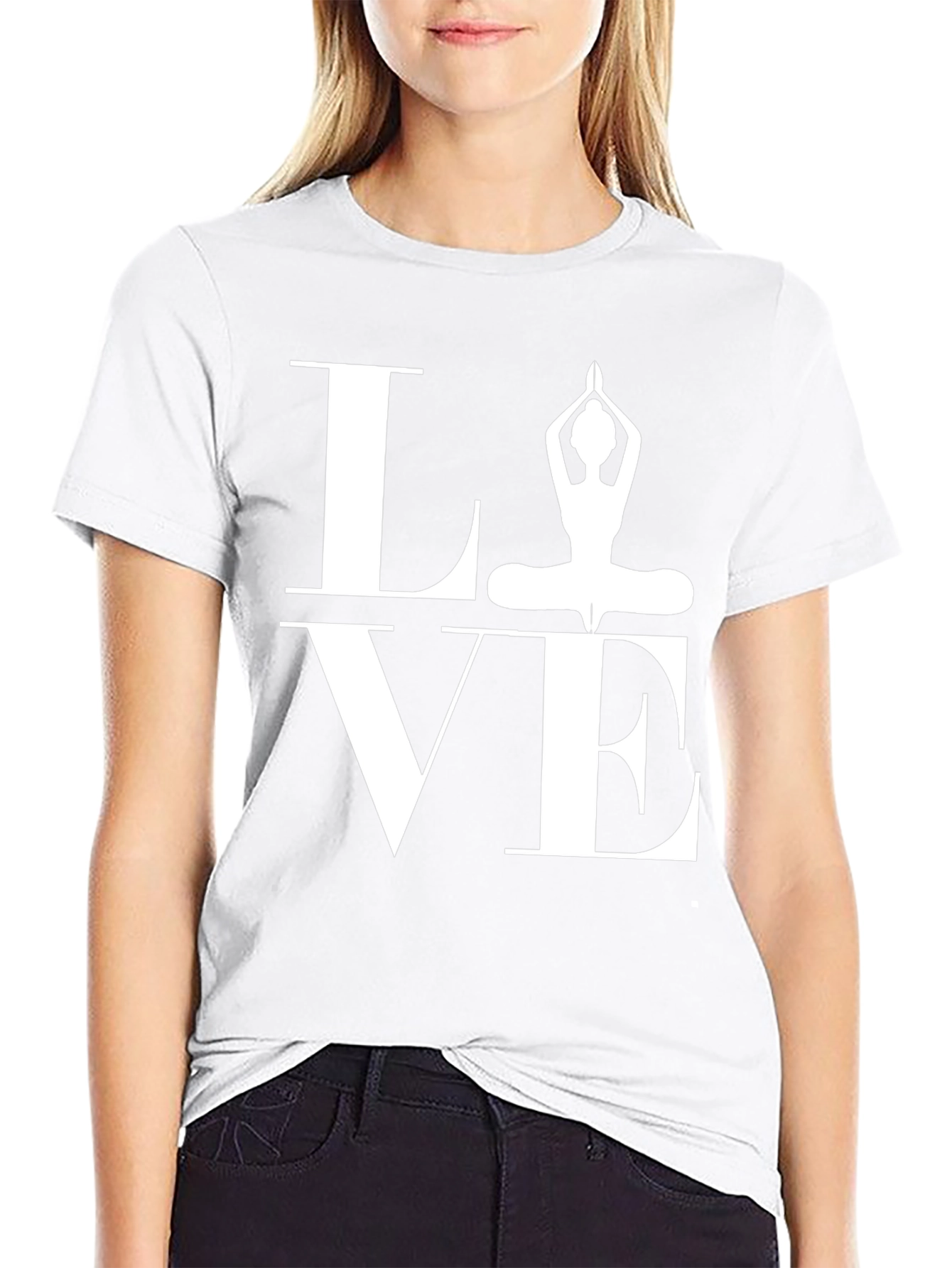 Camiseta Negra LOVE Yoga para Hombre