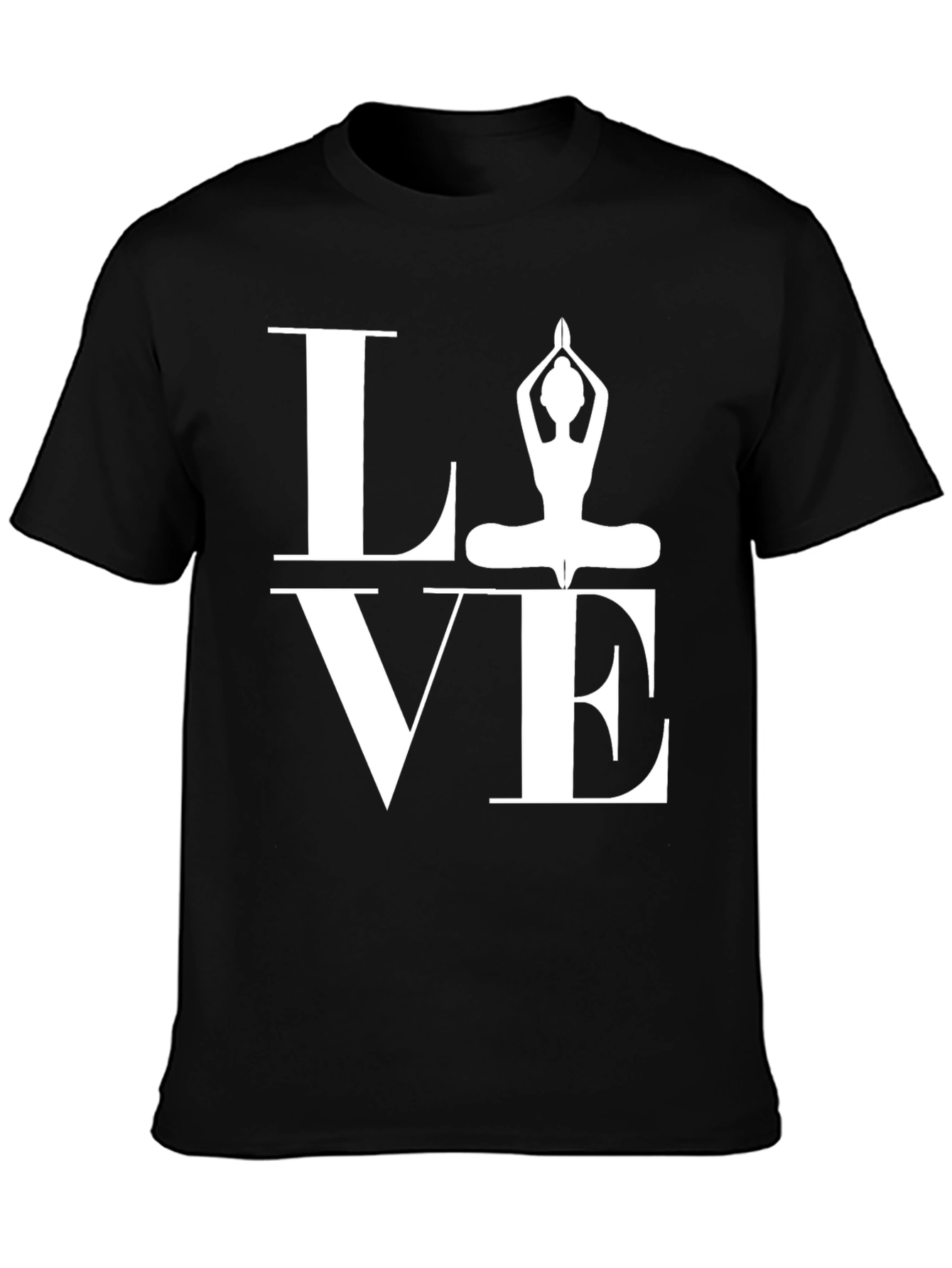 Camiseta Negra LOVE Yoga para Hombre