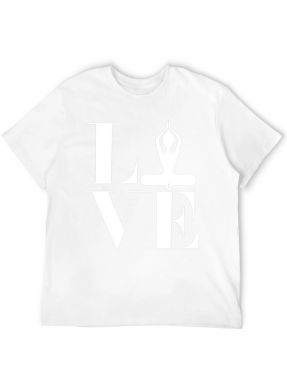 Camiseta Negra LOVE Yoga para Hombre
