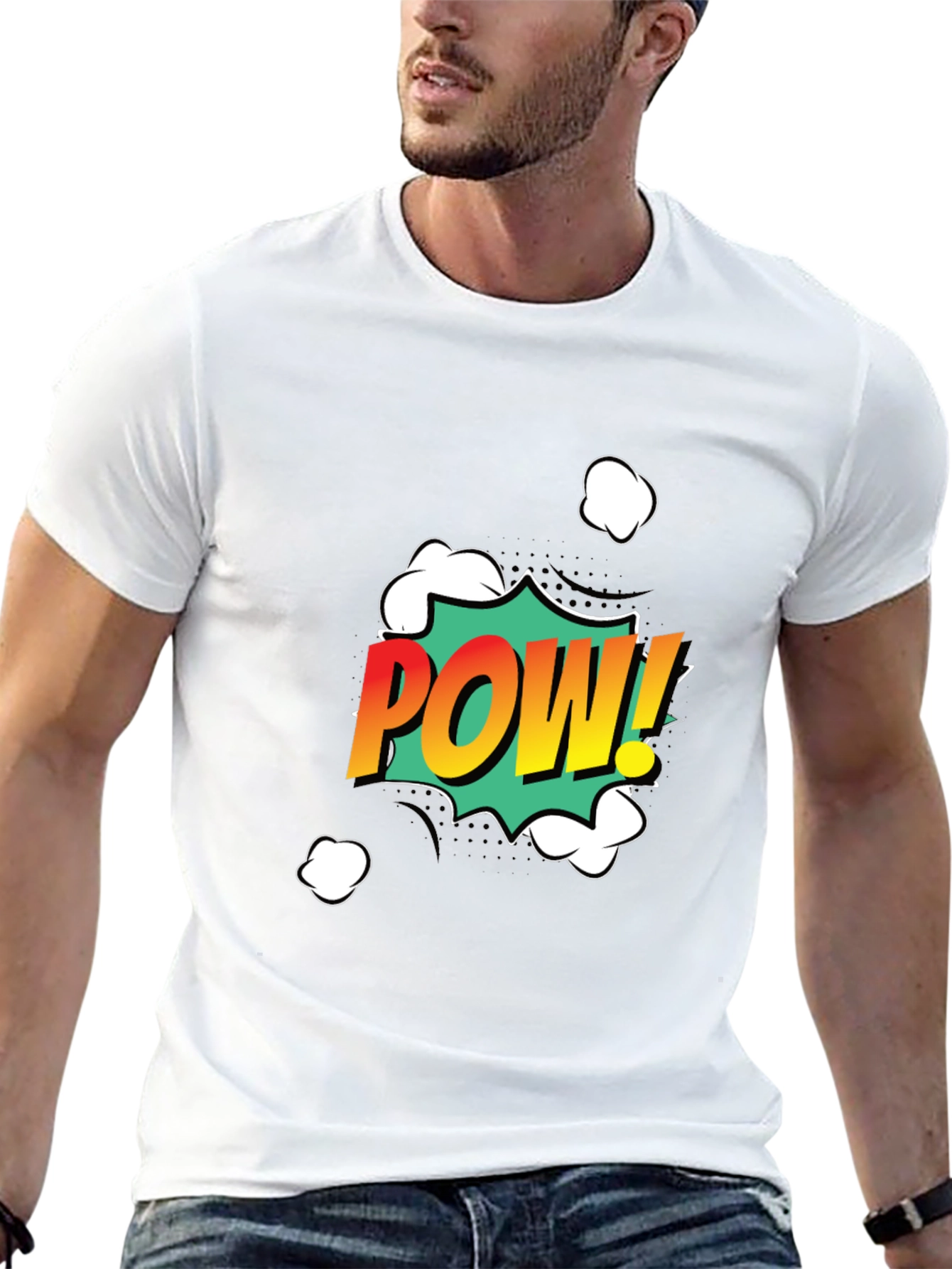 Camiseta Negra POW! Estilo Cómic