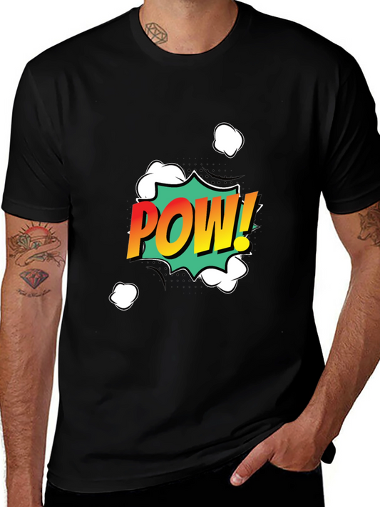 Camiseta Negra POW! Estilo Cómic