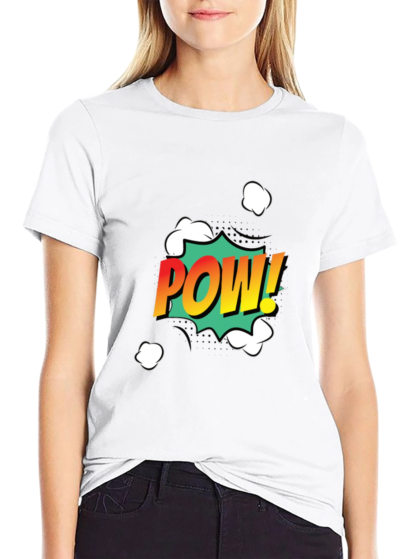 Camiseta Negra POW! Estilo Cómic