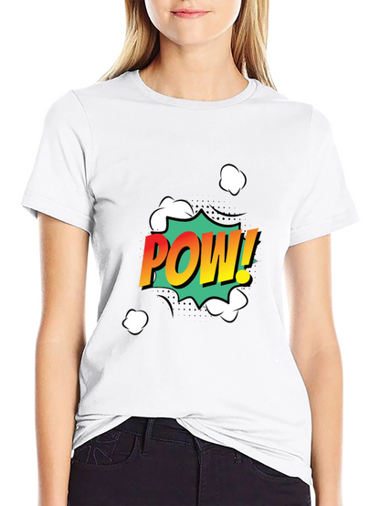 Camiseta Negra POW! Estilo Cómic