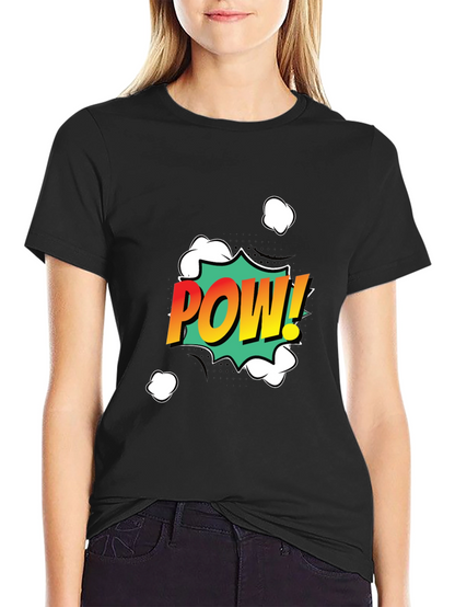 Camiseta Negra POW! Estilo Cómic