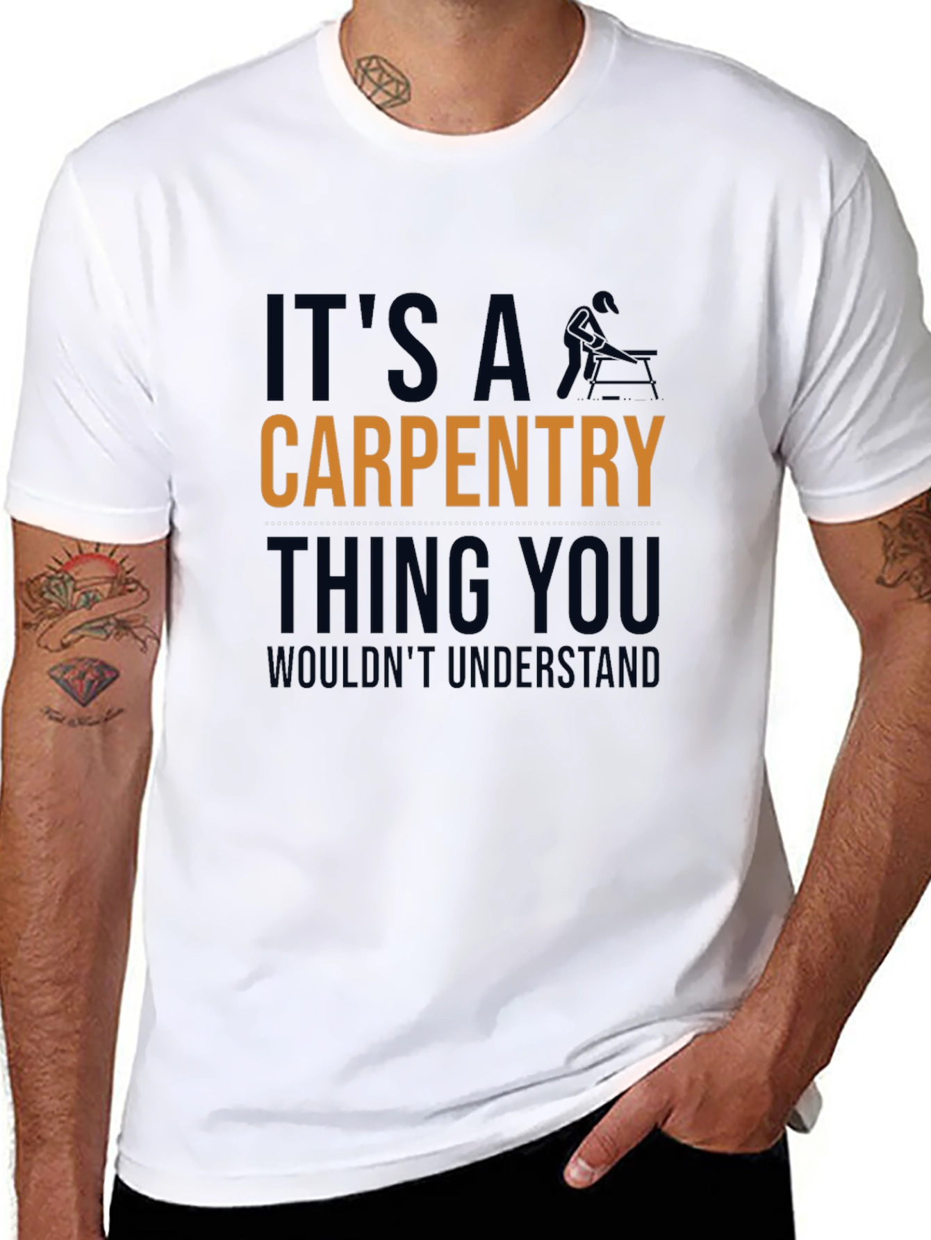 Camiseta Negra: Carpintería - Cosa de Carpinteros