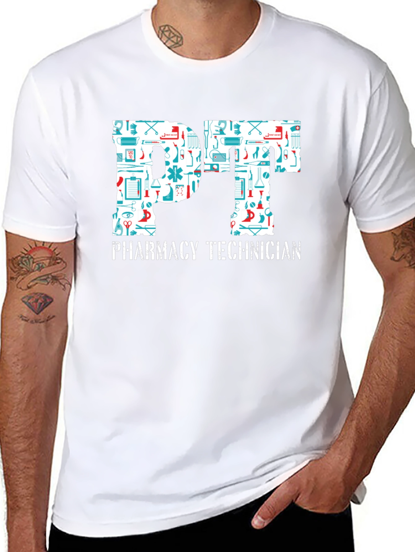 Camiseta Negra PT Pharmacy Technician