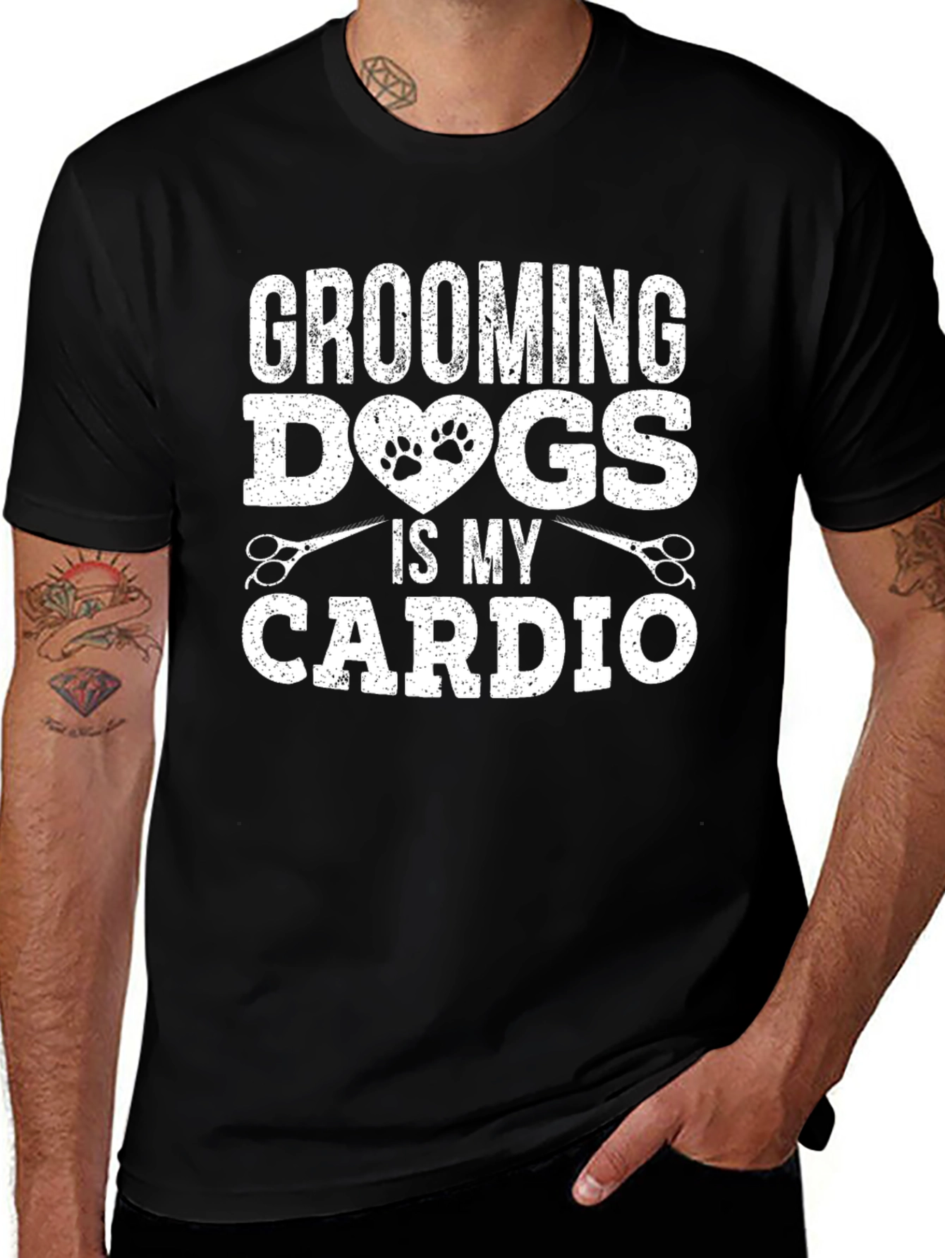 Camiseta Grooming Dogs Is My Cardio