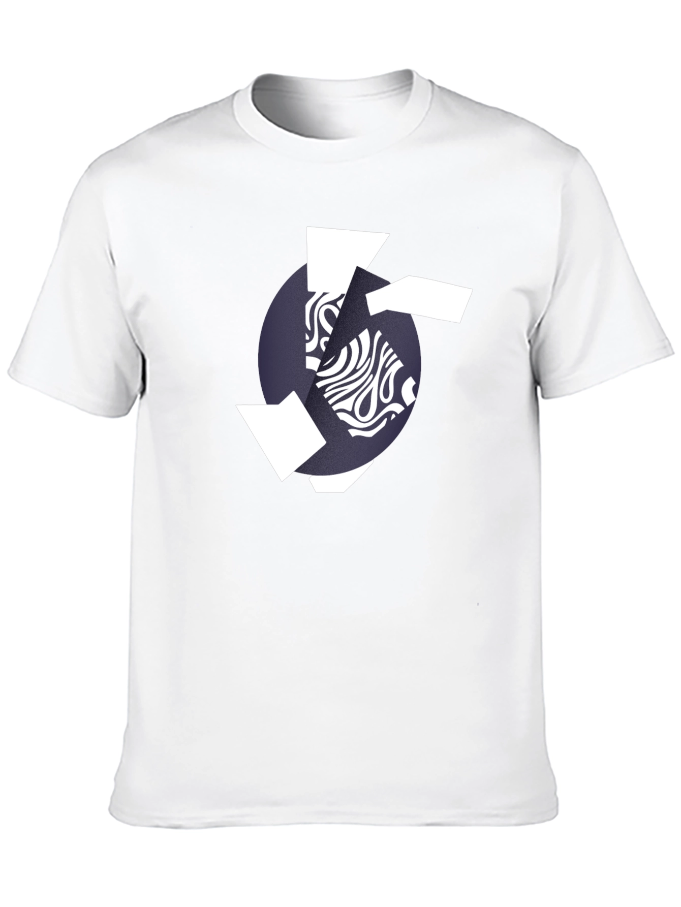 Camiseta Negra Hombre Diseño Abstracto Moderno