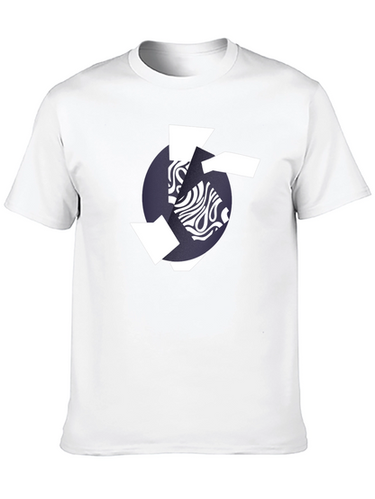Camiseta Negra Hombre Diseño Abstracto Moderno