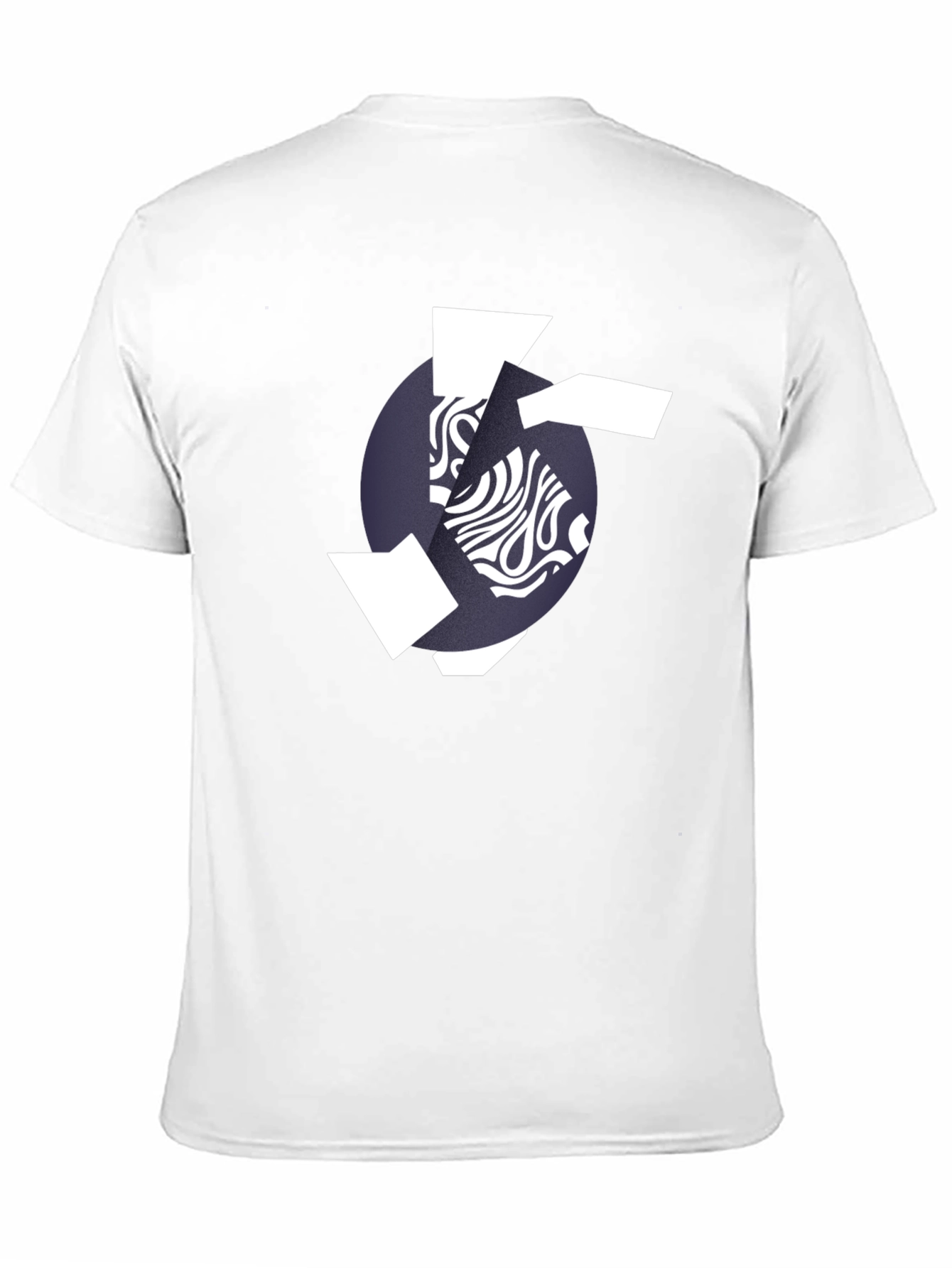 Camiseta Negra Hombre Diseño Abstracto Moderno