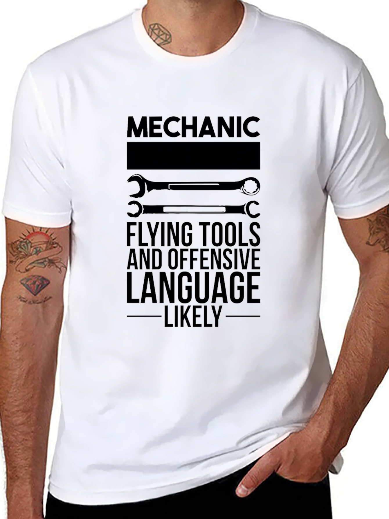 Camiseta Mecánico: Herramientas y Lenguaje Ofensivo
