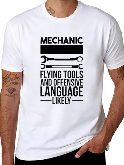 Camiseta Mecánico: Herramientas y Lenguaje Ofensivo