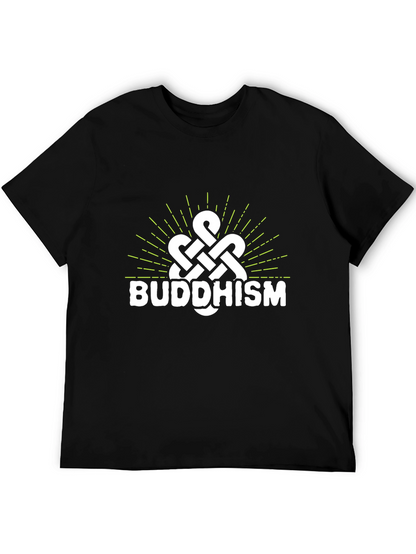 Camiseta Negra con Diseño Budista