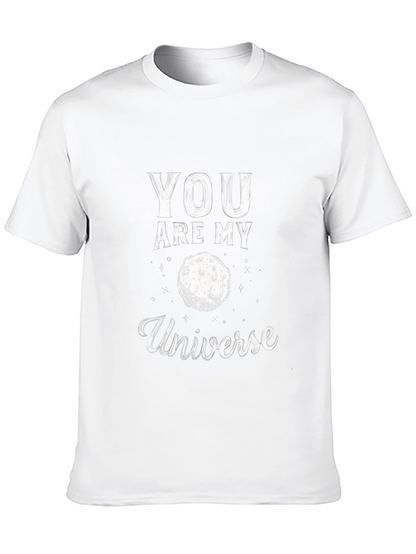 Camiseta Negra You Are My Universe para Hombre