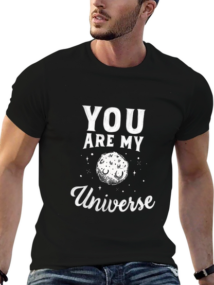 Camiseta Negra You Are My Universe para Hombre