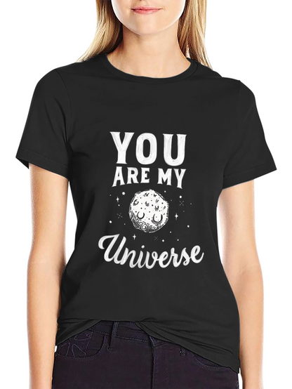 Camiseta Negra You Are My Universe para Hombre
